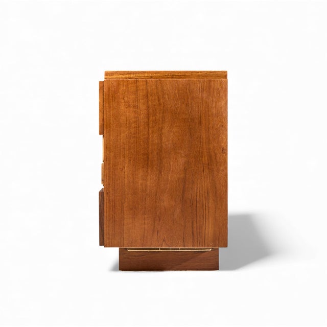 Mid 20th Century Mid 20th Century Lane Staccato Brutalist Mid Century Walnut Lowboy Dresser For Sale - Image 5 of 10