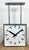 Large Industrial Square Double Sided Factory Ceiling Clock from Pragotron, 1970s For Sale - Image 6 of 18