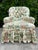 Textile Vintage Hickory Chair Tufted Lounge Chair on Casters in Botanical Print For Sale - Image 7 of 17