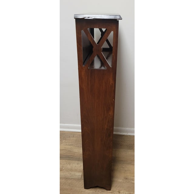 1950s Midcentury Modern Walnut Book or Display Shelf For Sale - Image 5 of 11