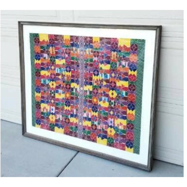 1970s Vintage Anni Albers Style Geometric Hand Woven Textile Art Painting For Sale - Image 5 of 12