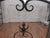 Vintage Hand-Forged Wrought Iron Fireplace Hearth Set: Contemporary 3-Piece Screen & Pair of Andirons For Sale - Image 4 of 12