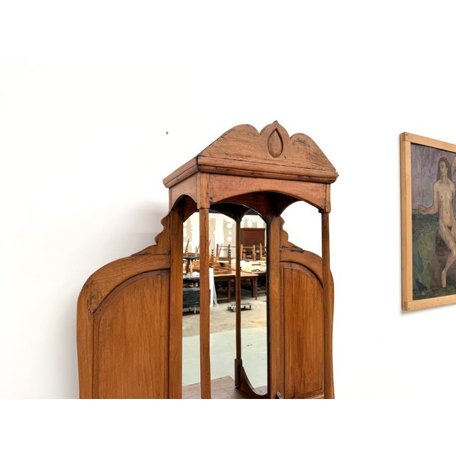 Folk Art Sideboard Cabinet in Oak, 1900 For Sale - Image 4 of 18