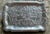 Impressive large vintage cast aluminum serving tray featuring an intricately rendered woodland scene with a herd of deer...