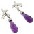 Platinum X Drop Diamond Amethyst Night + Day Earrings by Paloma Picasso for Tiffany & Co. Crafted in platinum, these...