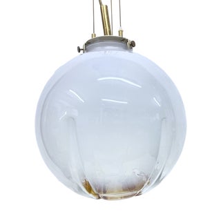 Mid-Century Modern Italian Glass Globe Pendant Lamp, 1960s For Sale