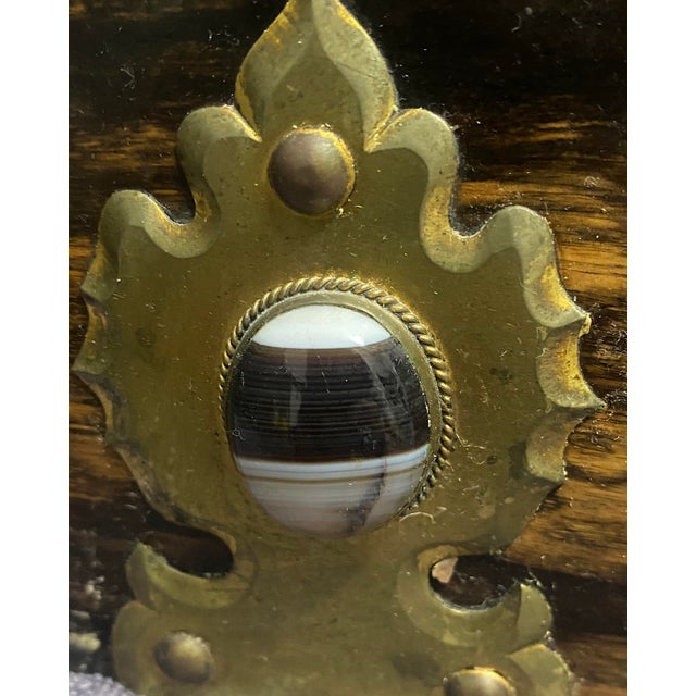 Chocolate Rare! 19th Century Victorian Letter Box Crafted From Exotic Coromandel Wood For Sale - Image 8 of 18