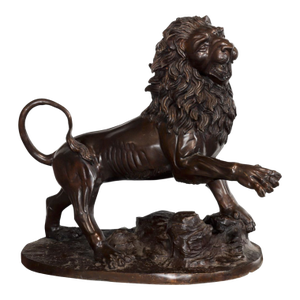 Late 20th Century A Large Erik Kramer Original Italian Renaissance Revival Bronze Lion Sculpture, Grand Tour, Signed