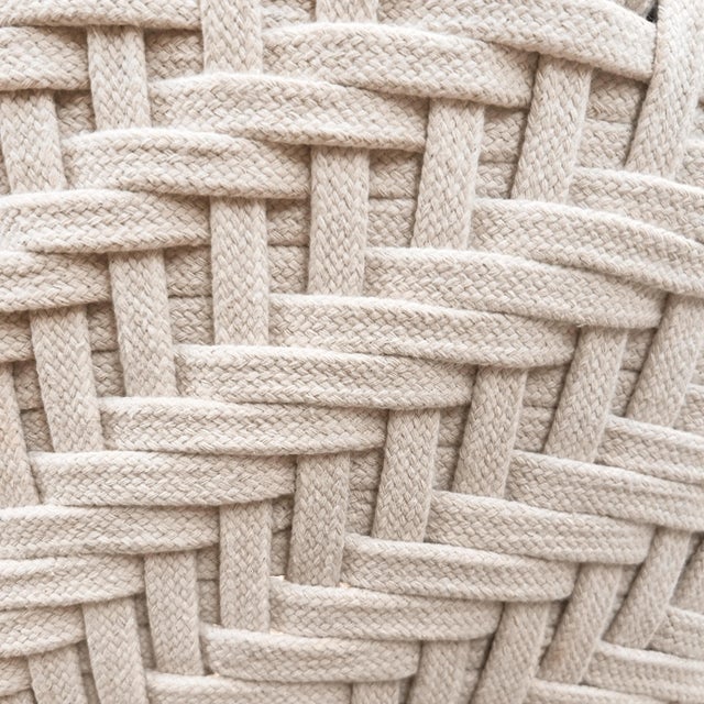 2020s Matthew Izzo Home - Takoda Two Tiered Cotton Weave Pendant Light For Sale - Image 5 of 6