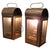 Metal Large Wall Hanging Lanterns in Brass, 1930, Set of 2 For Sale - Image 7 of 7