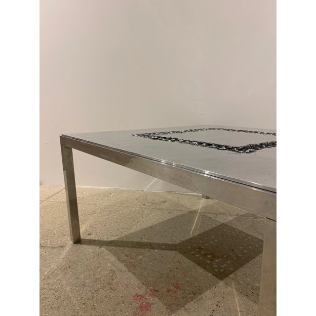 Off-white 1970s Willy Luckyx Aluclair Belgian Coffee Table For Sale - Image 8 of 13