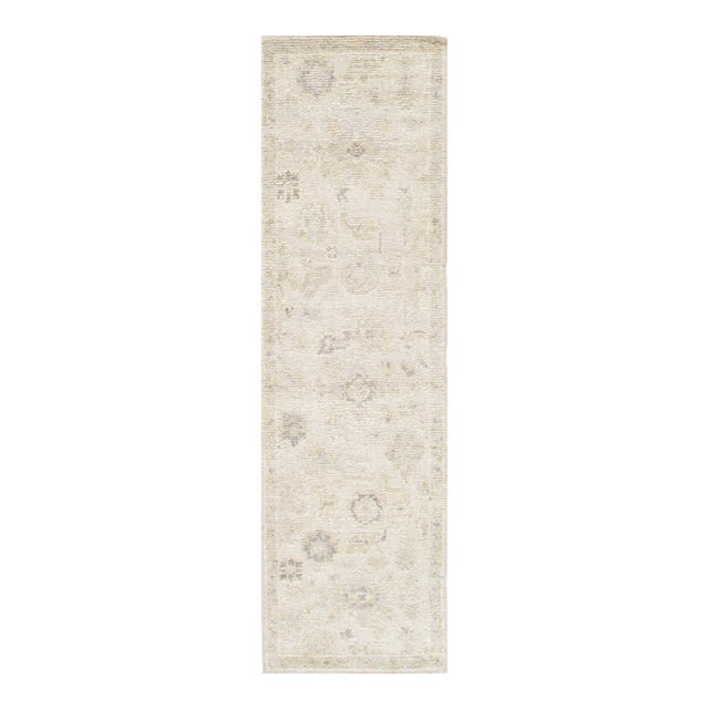 Pasargad Home Oushak Tan Wool Area Rug- 2'10'' X 9'10'' For Sale