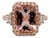 3.7 Carat Morganite Ring With Earth Mined Diamonds in Solid 14k Gold For Sale