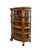 American Antique American Tiger Oak Bowfront Curio Cabinet With Bent Glass, C. 1900 For Sale - Image 3 of 13