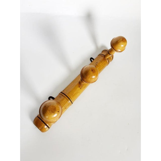 Antique Wooden Coat Rack, France, 1940s For Sale - Image 4 of 12