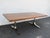 Solid Mahogany and Chrome Large Long Dining Table 6673 For Sale - Image 4 of 18