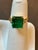 Natural 3.5 Ct Emerald Cut Emerald & 0.30 Carat Diamond Ring 14 Kt Yellow Gold For Sale - Image 10 of 18