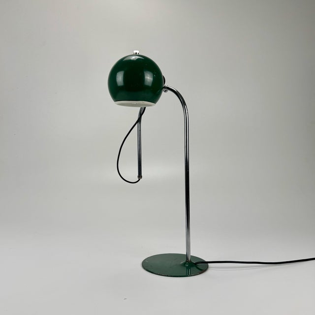 Mid-Century Modern Mid-Century Modern Green Eyeball Desk Lamp, Italy, 1970s For Sale - Image 3 of 9
