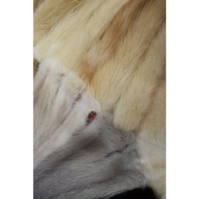 Late 20th Century Handmade Mink Queen Size Quilt With Velvet Underside For Sale - Image 11 of 11