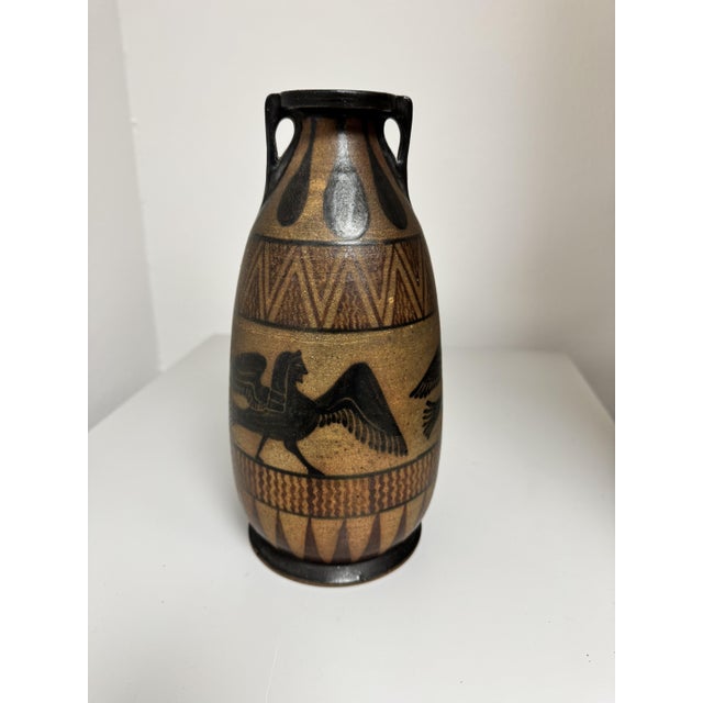 Greek-Style Vase in Glazed Stoneware by Étienne Vilotte, France, 1925 For Sale - Image 17 of 18