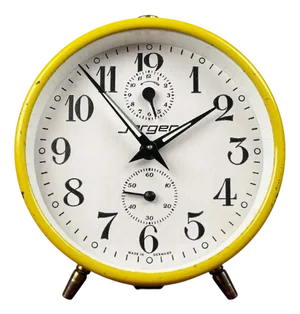 Mid-Century Manual Alarm Clock from Jerger, Germany, 1960s