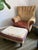 Jeff Zimmerman Late 20th Century Over Sized Channel Back Chair and Ottoman For Sale - Image 4 of 12