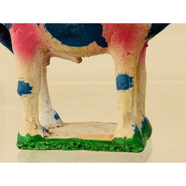 Ceramic 1940’s Mexican Folk Art Pottery Cow Bank For Sale - Image 7 of 11