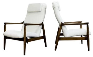 Set of GFM-64 High Back Armchairs by Edmund Homa for Gfm, 1960s