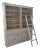 Coastal Driftwood Bookcase With Sliding Ladder For Sale
