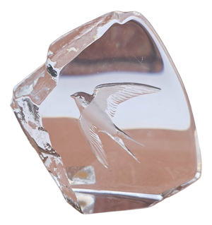 Glass Swallow Paperweight by Mats Jonasson, Sweden, 1980s