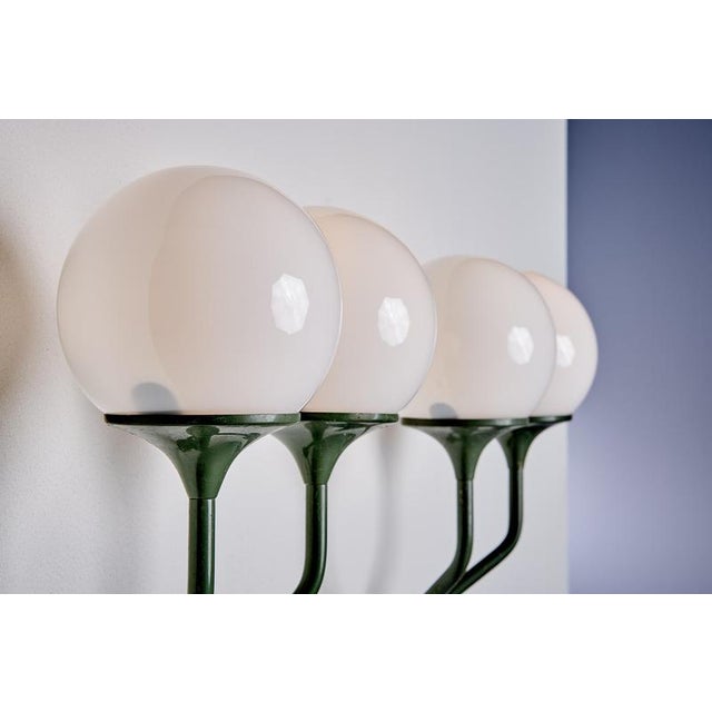 Metal Wall Sconce with Two Globes by Goffredo Reggiani for Lampadari Reggiani, 1960s For Sale - Image 7 of 15