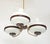 Mid-Century Modern 1960's Stilnovo Style Walnut and Brass Chandelier For Sale - Image 3 of 17
