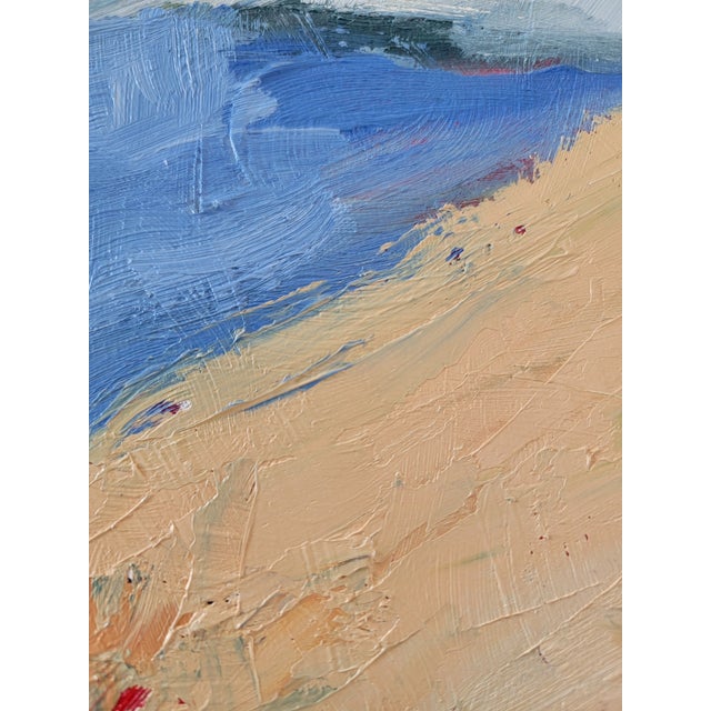 Cliffside 3, Mixed Media Expressionist Seascape Landscape Oil Painting For Sale - Image 12 of 14