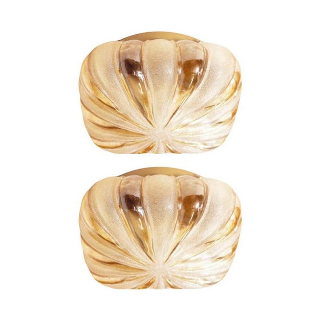 Midcentury Modern German Glass Flush Mounts by Wila Leuchten, 1970s, Set of 2 For Sale - Image 14 of 15