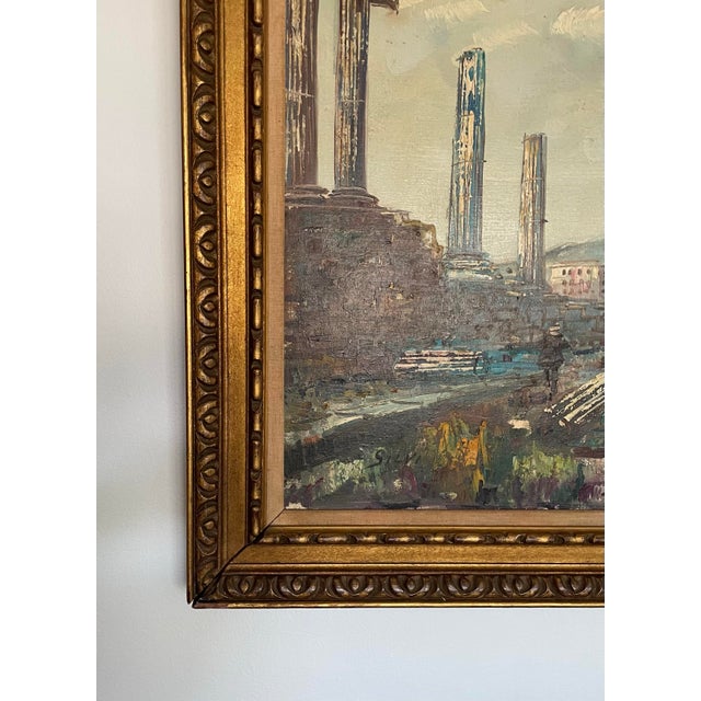 1950s Oil Painting of Roman Ruins For Sale In Chicago - Image 6 of 12