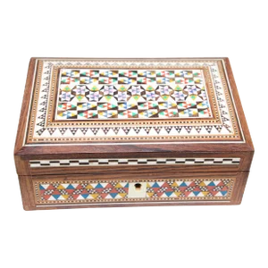 Middle Eastern Mosaic Moorish Box Inlaid