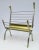 French Vintage C.1970's Italian Maison Jansen Polished Brass and Satin Nickel Ram Head & Hoofed Magazine Rack/Holder For Sale - Image 3 of 13