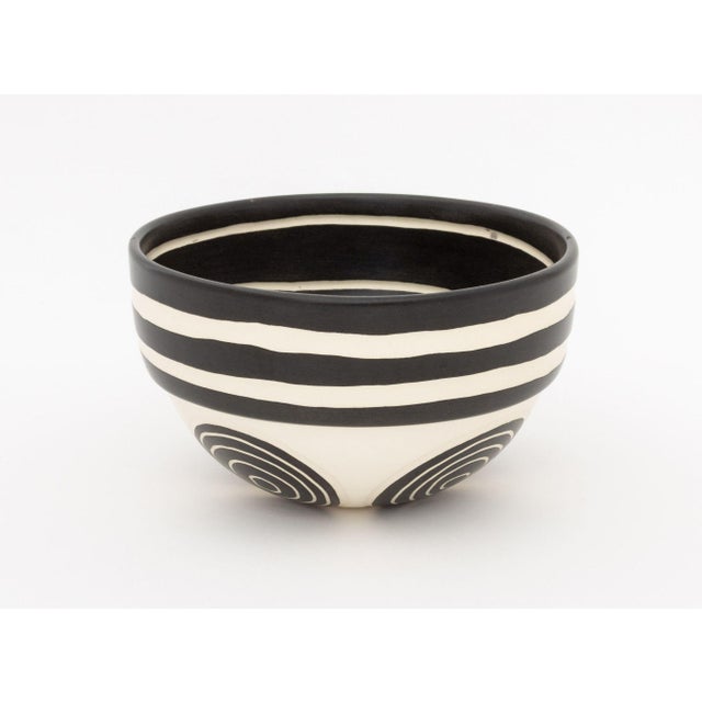Ceramic Ken Edwards Two Black and White Art Pottery Vessels For Sale - Image 7 of 16
