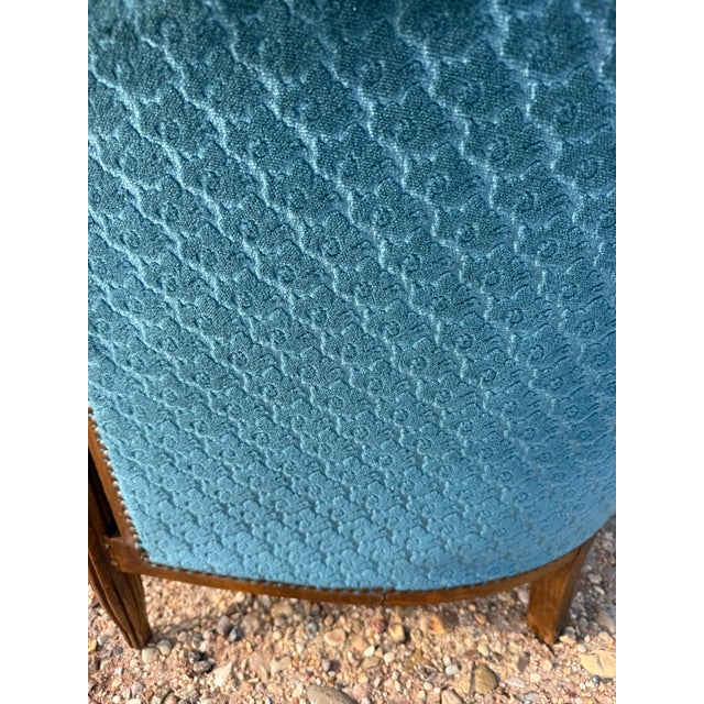 Art Deco 1940s French Art Deco Barrel Back Club Chairs - A Pair For Sale - Image 3 of 12