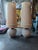 Mid Century Modern Atomic Age Table Lamps sold as found previously owned showing normal sign of use.