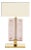 Single Venetian Glass, Pink and Gold Slab Lamp, Murano For Sale