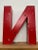 Vintage metal marquee letter "N" In found condition
