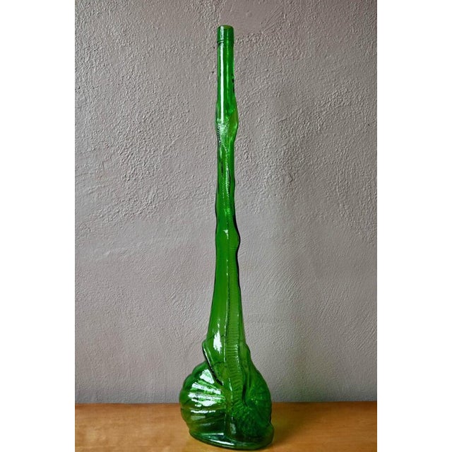 Giant Zoomorphic Bottle in Empoli Glass For Sale - Image 6 of 12