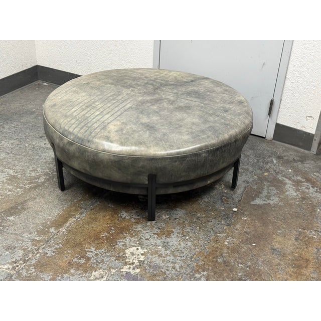 Gray Lily Jack Bespoke Leather Coffe Table/Ottoman For Sale - Image 8 of 12