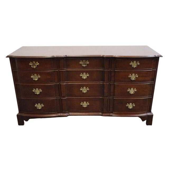 Traditional Hickory Furniture Co. American Masterpiece Collection 64" Solid Mahogany Triple Dresser 750-12 For Sale - Image 3 of 13