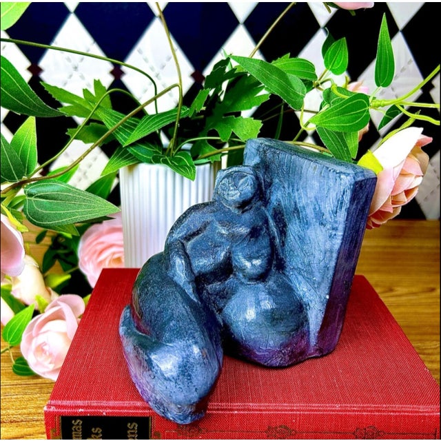 Vintage Modernist Nude Rubenesque Female Signed Bookends - Eduardo Strauch 1994 For Sale In Boston - Image 6 of 9