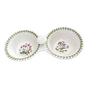 1970s Botanic Garden Portmerion Condiment Dish With Cyclamen and Pansy
