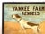 Circa 1930s/40s two sided hand painted on wood Yankee Farm Kennels sign with pointer, sign has original black moulding....