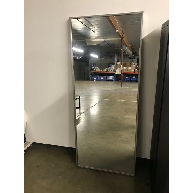 West Elm Stainless Steel Floor Mirror Chairish