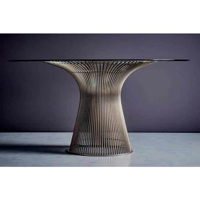 1960s Vintage Wire Dining Table and Chairs by Warren Platner for Knoll, 1960s, Set of 5 For Sale - Image 5 of 10